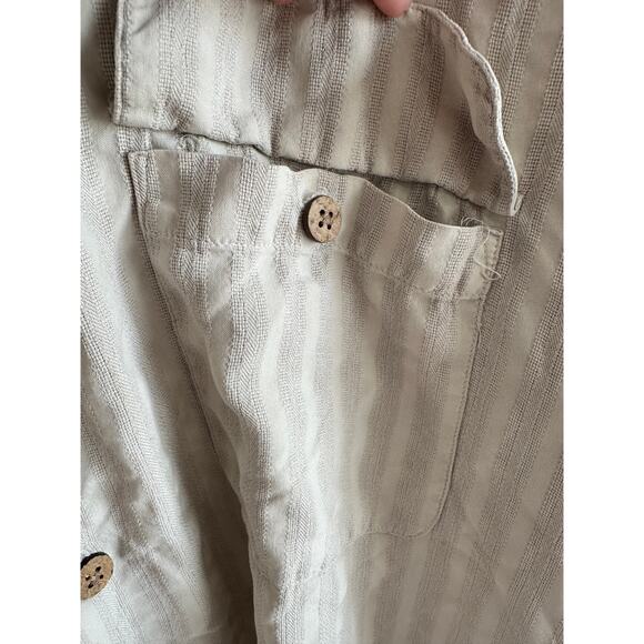 Tommy Bahama Mens Relax Fit Size M 100% Silk Blend Coconut Button Up Stitched - Picture 5 of 7